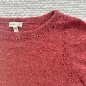 Garnet Hill 100% Cashmere Cutout Sweater